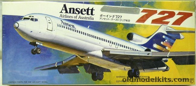 Hasegawa 1/200 Boeing 727 Ansett Airlines, Lb3 plastic model kit